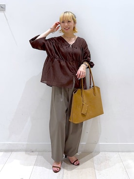 「アイテム（シュシュ）」を使った、Miyaさん（レディース・152cm・30代）の夏コーディネート