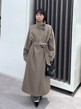 「アイテム（ステンカラーコート）」を使った、yuzu108009さん（レディース・155cm）の秋コーディネート