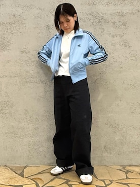 「アイテム（ジャージ）」を使った、smさん（レディース・157cm）の秋コーディネート