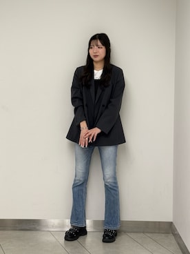 「アイテム（ブレスレット）」を使った、さく@LION HEARTさん（レディース・168cm）の秋コーディネート