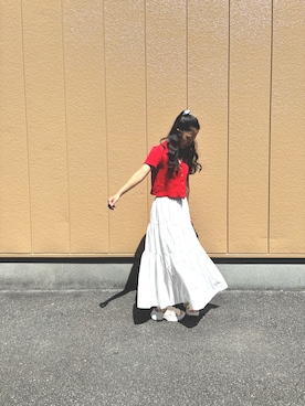 「SHEINのアイテム（スカート）」を使った、runaka1210さん（レディース・154cm・10代）の夏コーディネート