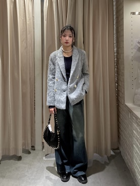 「レディースファッション」｜「アイテム（ジャケット/アウター）」を使った、mikuさん（レディース・165cm）の冬コーディネート