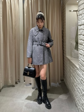 「アイテム（ステンカラーコート）」を使った、mikuさん（レディース・165cm）の秋コーディネート