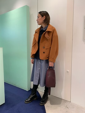 「JW Anderson（ジェイダブリューアンダーソン）のアイテム（バッグ）」を使った、ioroiさん（レディース・169cm）の秋コーディネート