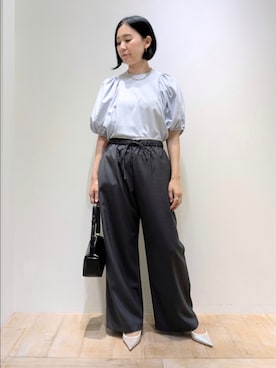 「フレアスリーブ」｜Chieさん（レディース・164cm）の夏コーディネート