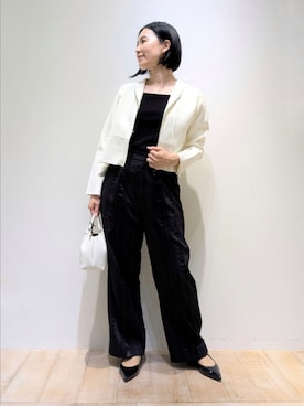 「アイテム（タンクトップ）」を使った、Chieさん（レディース・164cm）の秋コーディネート