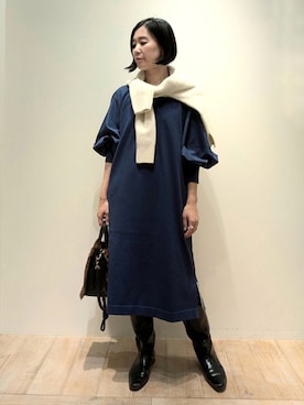 「qualite（カリテ）のアイテム（ワンピース）」を使った、Chieさん（レディース・164cm）の冬コーディネート