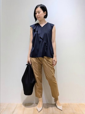 「ラッフルフリル」｜Chieさん（レディース・164cm）の夏コーディネート