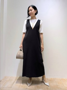「qualite（カリテ）のアイテム（ワンピース）」を使った、Chieさん（レディース・164cm）の秋コーディネート