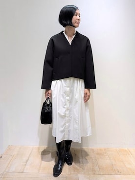 「qualite（カリテ）のアイテム（ワンピース）」を使った、Chieさん（レディース・164cm）の秋コーディネート