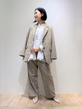 「qualite（カリテ）のアイテム（ジャケット/アウター）」を使った、Chieさん（レディース・164cm）の秋コーディネート