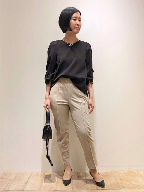 qualite スラックス パンツ 「セットアップ対応」トリコットストレッチ  