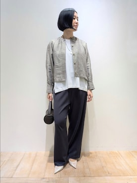 「qualite（カリテ）のアイテム（アクセサリー）」を使った、Chieさん（レディース・164cm）の春コーディネート