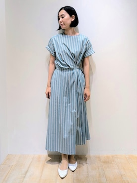「qualite（カリテ）のアイテム（ワンピース）」を使った、Chieさん（レディース・164cm）の夏コーディネート