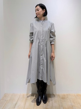 「qualite（カリテ）のアイテム（ワンピース）」を使った、Chieさん（レディース・164cm）の夏コーディネート