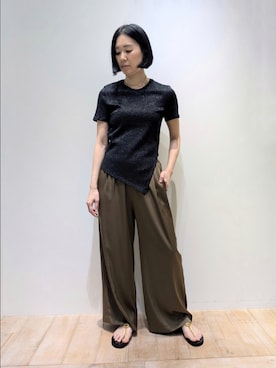 「qualite（カリテ）のアイテム（アクセサリー）」を使った、Chieさん（レディース・164cm）の春コーディネート