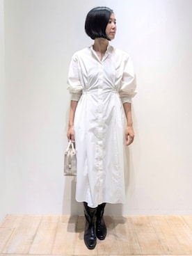 「qualite（カリテ）のアイテム（ワンピース）」を使った、Chieさん（レディース・164cm）の秋コーディネート