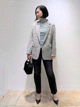 「qualite（カリテ）のアイテム（ジャケット/アウター）」を使った、Chieさん（レディース・164cm）の秋コーディネート