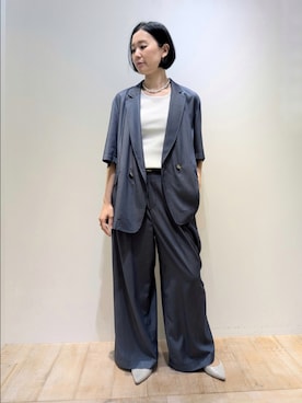 「qualite（カリテ）のアイテム（アクセサリー）」を使った、Chieさん（レディース・164cm）の春コーディネート