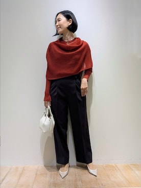 「スヌード」｜Chieさん（レディース・164cm）の秋コーディネート