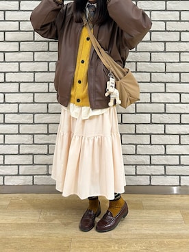 「高身長女子」｜omochiさん（レディース・166cm）の冬コーディネート