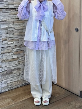 「アイテム（PC・スマホグッズ/家電）」を使った、omochiさん（レディース・166cm）の秋コーディネート