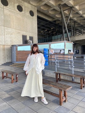 「MEIER.Q（マイヤーキュー）のアイテム（ワンピース/ドレス）」を使った、美田さん（レディース・167cm）の秋コーディネート