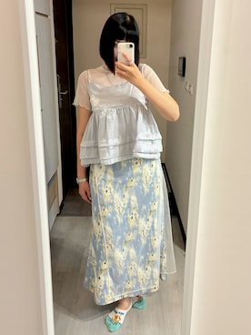「アイテム（キャミソール）」を使った、美田さん（レディース・167cm）の秋コーディネート
