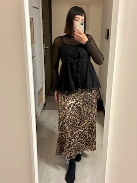 「QUEEN SHOP（クイーンショップ）のアイテム」を使った、美田さん（レディース・167cm）の冬コーディネート