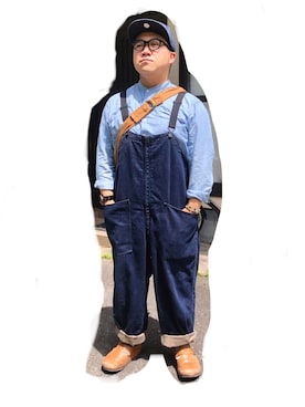 「niko and...（ニコアンド）のアイテム（サロペット/オーバーオール）」を使った、ザキさんさん（メンズ・165cm）の夏コーディネート