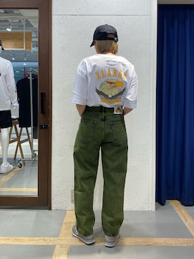 「エクストララージ」｜「アイテム（キャップ）」を使った、陳 受彦さん（レディース・159cm）の夏コーディネート