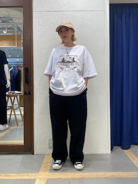 「XLARGE（エクストララージ）のアイテム」を使った、陳 受彦さん（レディース・159cm）の夏コーディネート