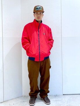 「XLARGE（エクストララージ）のアイテム（ナイロンジャケット）」を使った、山口 聖矢さん（メンズ・175cm）の秋コーディネート