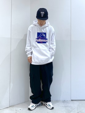 「エクストララージ」｜「アイテム（スウェットパンツ）」を使った、山口 聖矢さん（メンズ・175cm）の秋コーディネート