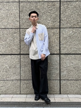 「STUDIOUS（ステュディオス）のアイテム（トップス）」を使った、keigokubokuraさん（メンズ・181cm）の春コーディネート