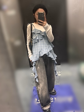 「チェック」｜小やまさん（レディース・143cm・30代）の秋コーディネート