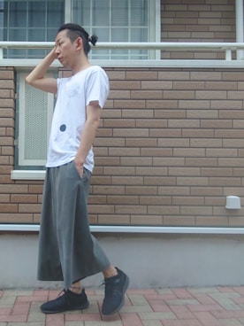 「アイテム（シューズ）」を使った、命音さん（メンズ・165cm）の夏コーディネート