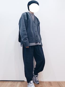 「WYM LIDNM（ウィム バイ リドム）のMILANO RIB HEAVY WEIGHT PO KNIT（ニット/セーター）」を使った、ゆうさん（メンズ・175cm）の冬コーディネート