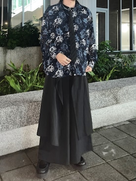 「Ellno Loset（エルノロゼット）のアイテム（シャツ/ブラウス）」を使った、ゆうさん（メンズ・175cm）の春コーディネート