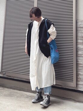 「KOBE LETTUCE（コウベレタス）のアイテム（ブルゾン）」を使った、にゃしさん（レディース・167cm）の秋コーディネート
