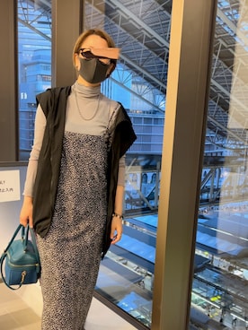 「KOBE LETTUCE（コウベレタス）のアイテム（ブルゾン）」を使った、にゃしさん（レディース・167cm）の秋コーディネート