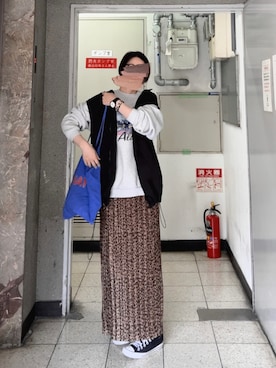 「KOBE LETTUCE（コウベレタス）のアイテム（ブルゾン）」を使った、にゃしさん（レディース・167cm）の春コーディネート