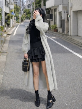 「Darich（ダーリッチ）のアイテム（ジャケット/アウター、グレー系）」を使った、ゆきさん（レディース・159cm）の春コーディネート