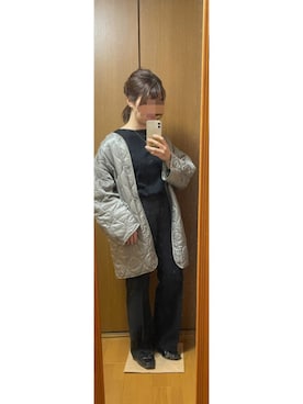 kinopioさんの「エクストラファインメリノクルーネックセーター（長袖）」を使ったコーディネート