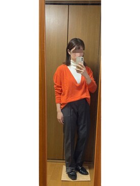 「RETRO GIRL（レトロガール）のアイテム（パンツ、グレー系）」を使った、kinopioさん（レディース・154cm）の秋コーディネート