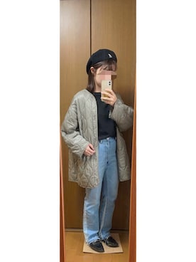 「JOURNAL STANDARD relume（ジャーナルスタンダード　レリューム）の《追加3》ガゼットデニム（デニムパンツ、ブルー系）」を使った、kinopioさん（レディース・154cm）の秋コーディネート