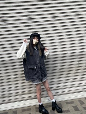 「SpRay（スプレイ）のアイテム（ジャケット/アウター）」を使った、あかりさん（レディース・157cm）の秋コーディネート
