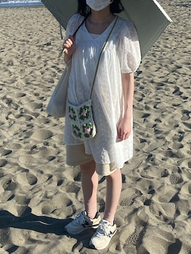 「海」｜「アイテム（スウェットパンツ）」を使った、nekoallergyさん（レディース・156cm）の秋コーディネート