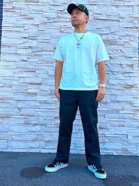 「アイテム（チノパンツ）」を使った、KENTAさん（メンズ・159cm）の秋コーディネート