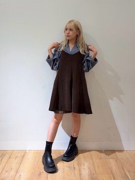 「トレンド秋素材コーデ」｜nahoさん（レディース・150cm）の秋コーディネート